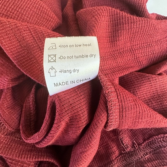 Lionstill Women's Elegant Long Sleeve Dress Casual Crew Neck Tie/Wine - Picture 7 of 12